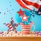 300pcs Patriotic Red Clear Blue Star Acrylic Crystals Gems Table Scatter Vase Filler for 4th of July Independence Day Veterans Memorial Day Birthday DIY Crafts Home Party Decorations